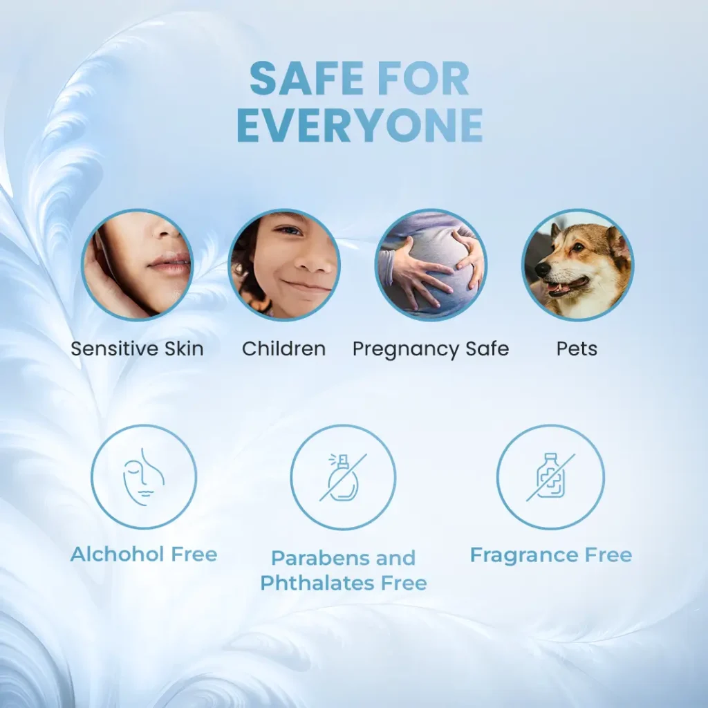 HOCl face and skin cleanser safe for all – non-toxic, alcohol-free antibacterial face spray UAE