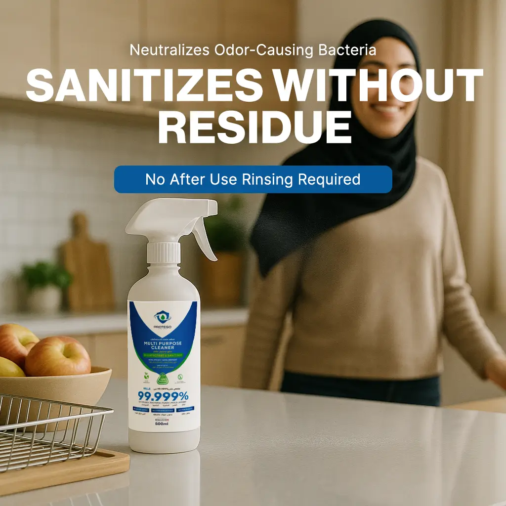 Sanitizes Without Residue - HOCL